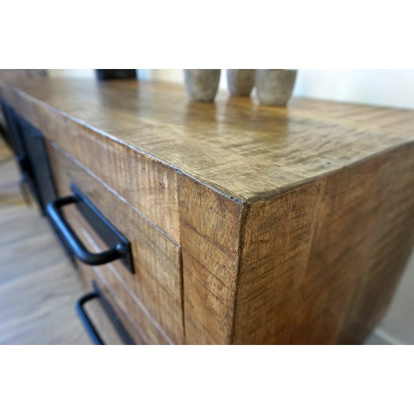 TV-Möbel aus Holz & Metall BROOKLYN 115 cm