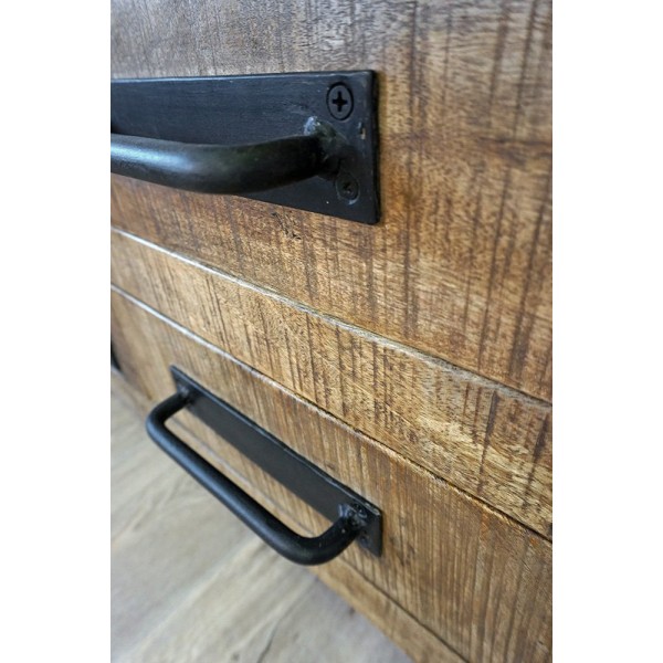 TV-Möbel aus Holz & Metall BROOKLYN 115 cm