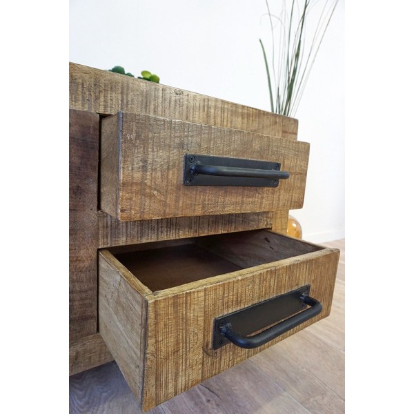 TV-Möbel aus Holz & Metall BROOKLYN 115 cm