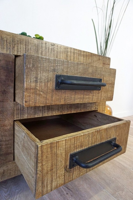 TV-Möbel aus Holz & Metall 115 cm - Brooklyn