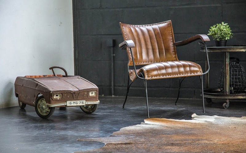 Vintage-Ledersessel Cosy 1-Sitzer
