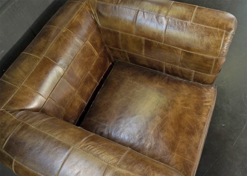 Chesterfield-Sessel aus Patchwork-Leder
