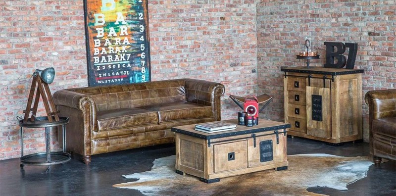 Chesterfield-Sofa aus Patchwork-Leder, 3-Sitzer