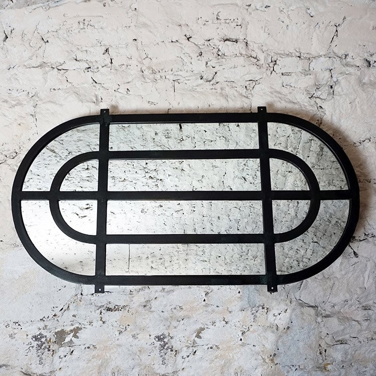 Industrieller ovaler Spiegel 120 X 60 cm