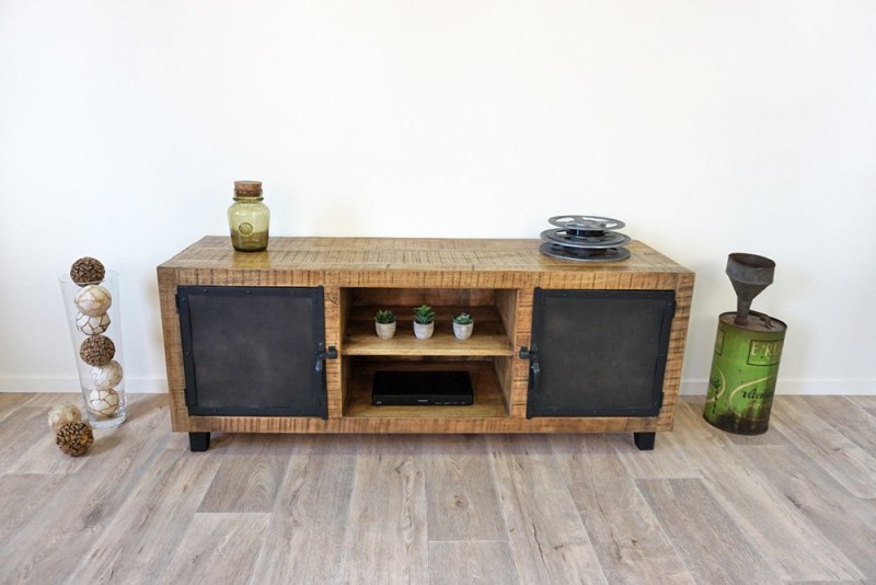 TV-Möbel aus Holz & Metall 150 cm - Brooklyn
