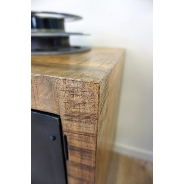 TV-Möbel aus Holz & Metall BROOKLYN 115 cm
