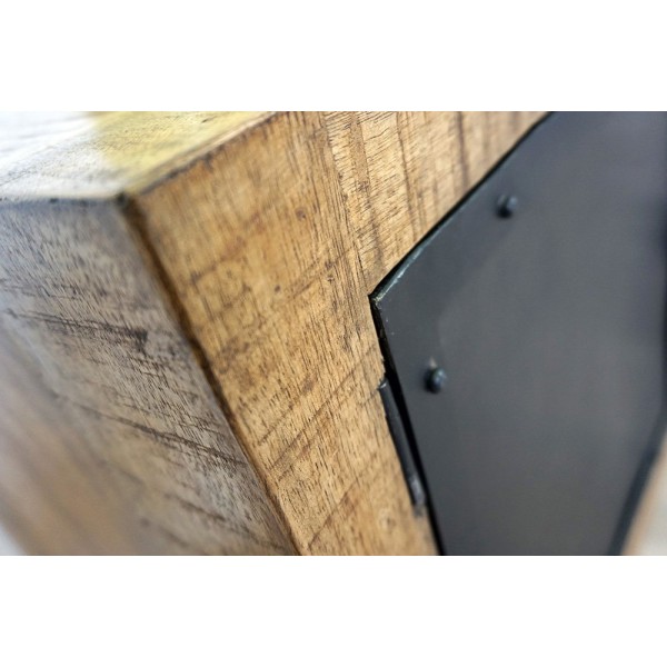 TV-Möbel aus Holz & Metall BROOKLYN 115 cm