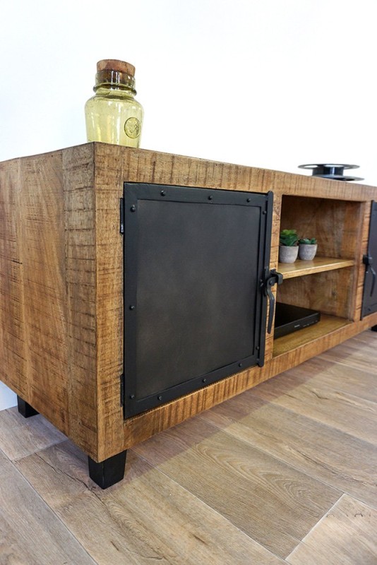 TV-Möbel aus Holz & Metall 150 cm - Brooklyn