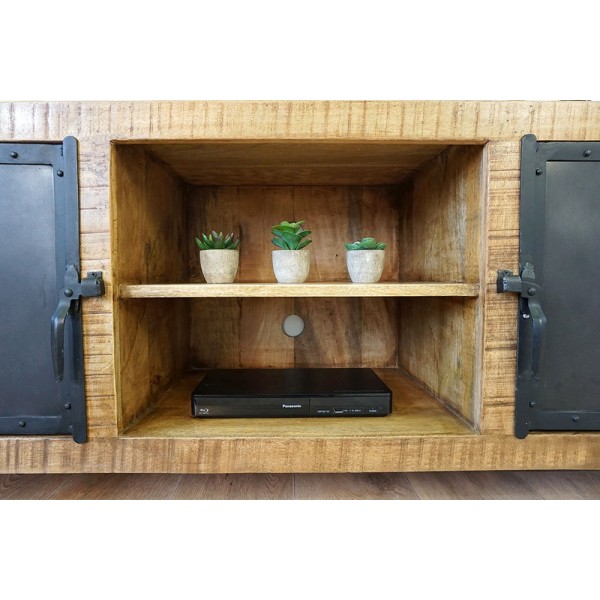 TV-Möbel aus Holz & Metall BROOKLYN 115 cm