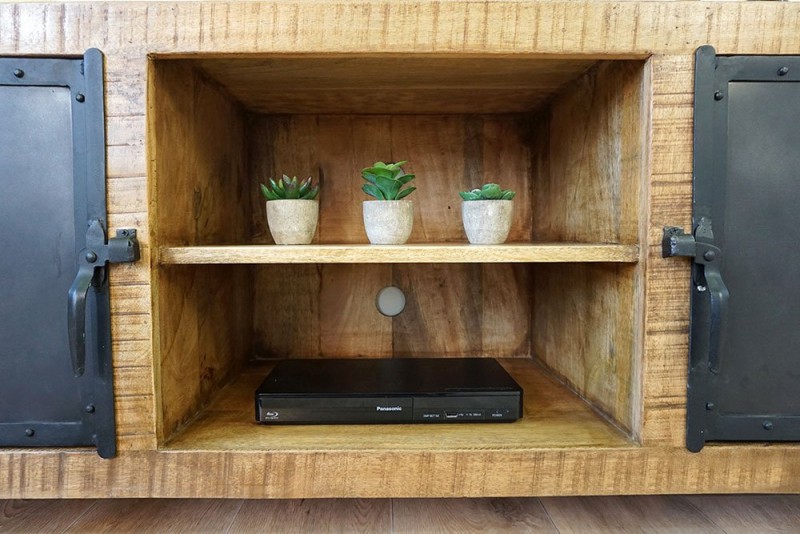 TV-Möbel aus Holz & Metall 150 cm - Brooklyn