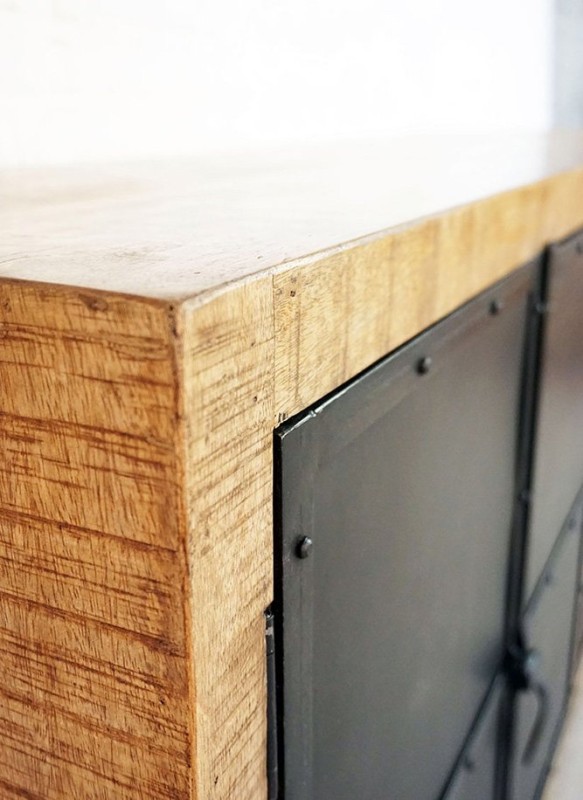 Industrieller Sideboardschrank aus Holz und Metall - Brooklyn