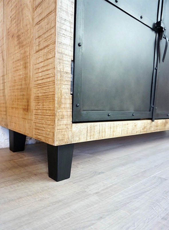 Industrieller Sideboardschrank aus Holz und Metall - Brooklyn