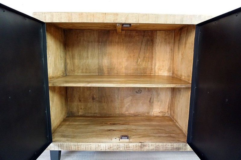 Industrieller Sideboardschrank aus Holz und Metall - Brooklyn