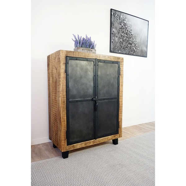 Industrielles Sideboard aus Holz und Metall Brooklyn