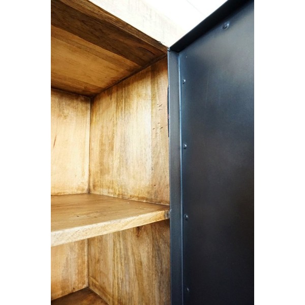 Industrielles Sideboard aus Holz und Metall Brooklyn