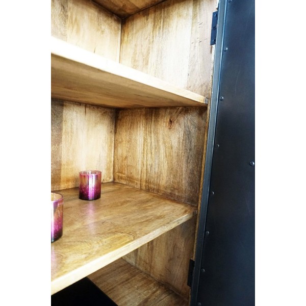 Industrielles Sideboard aus Holz und Metall Brooklyn