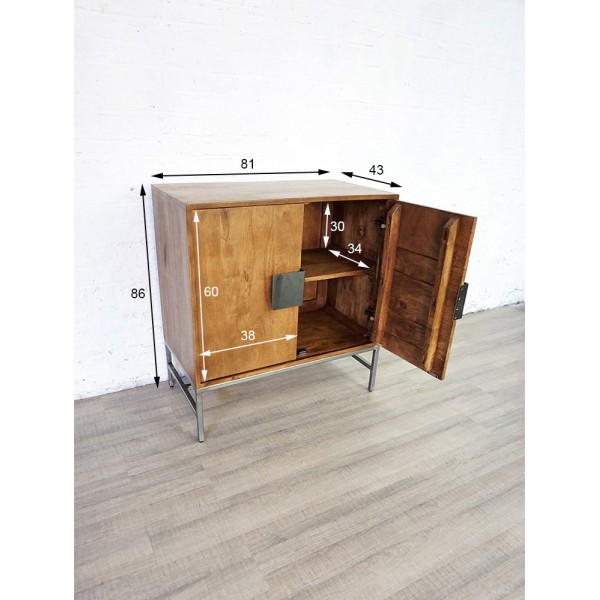 Kleines Buffet Holz Metall Industrie CHIC