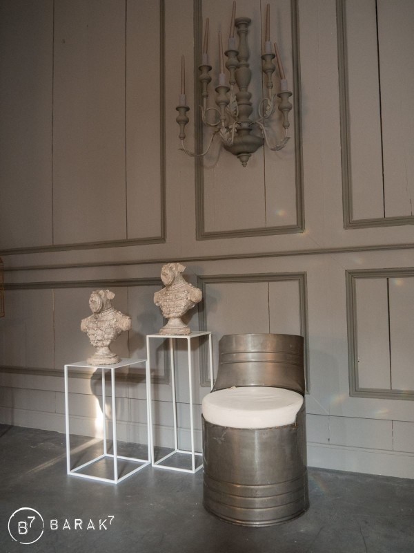 Industrieller Sessel Kanister Metall