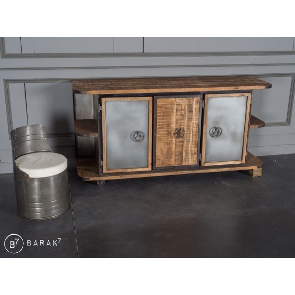 Industrieller Sessel Kanister Metall