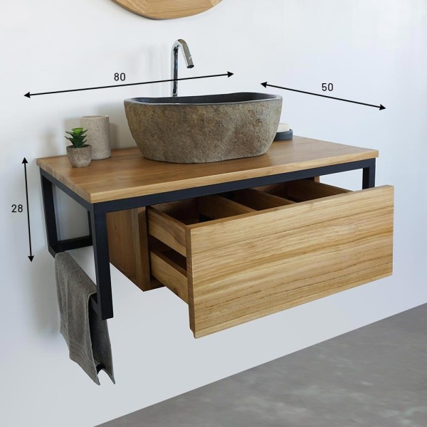 Badezimmermöbel 80 cm - Loft