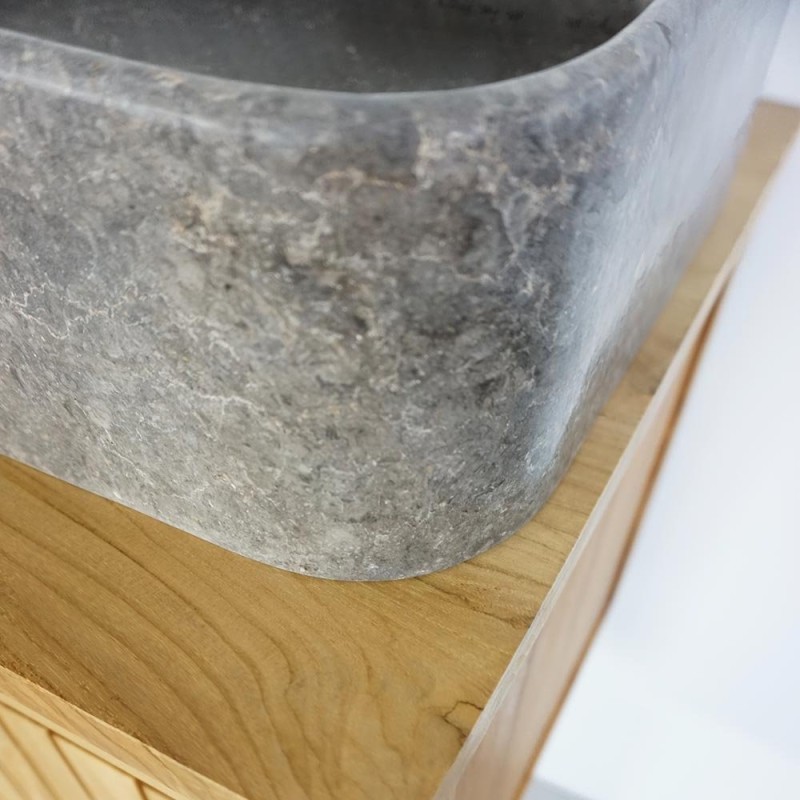 Freistehendes Badezimmer-Waschbecken aus Stein - Sunflower