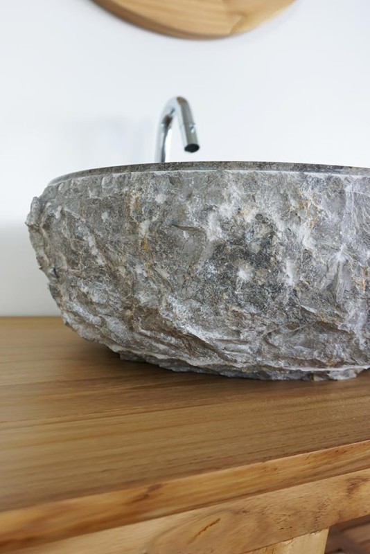 Freistehendes Badezimmer-Waschbecken aus Stein - Big Marmo