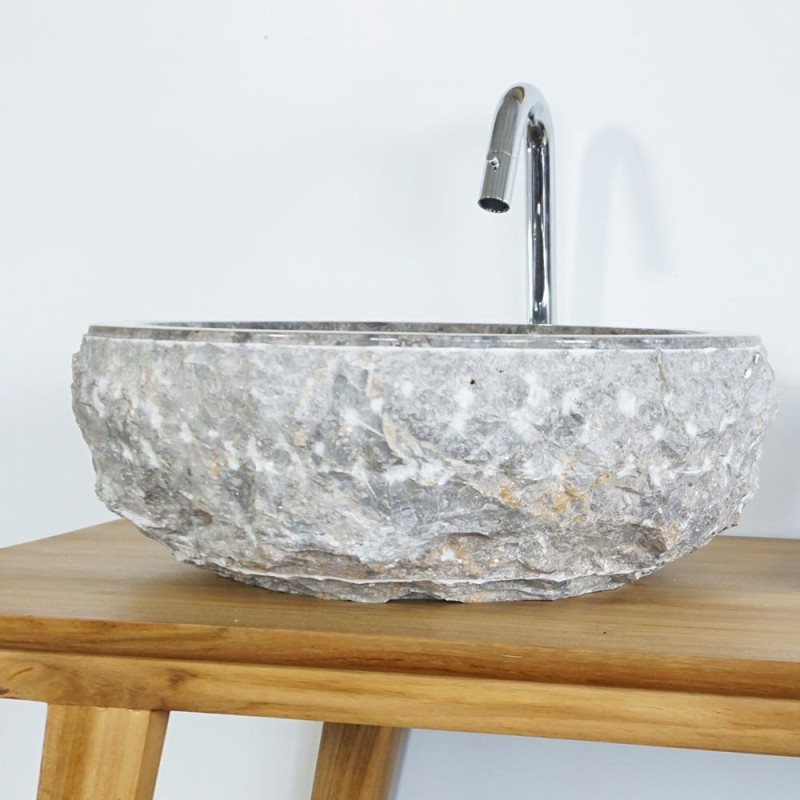 Freistehendes Badezimmer-Waschbecken aus Stein - Big Marmo