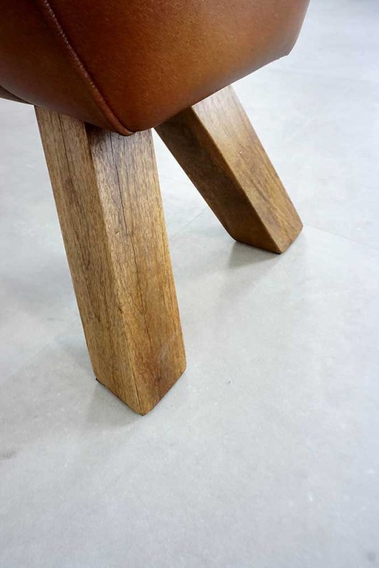 Bank aus Holz und Naturleder - Navona