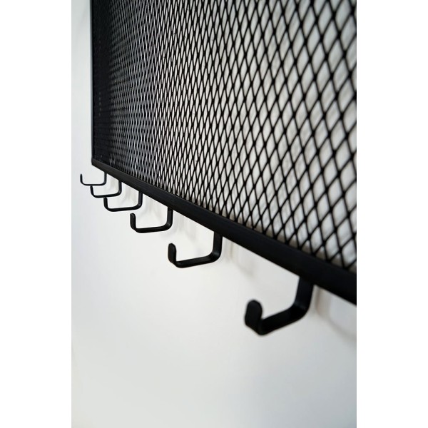 Industrielle Wandgarderobe aus Metall