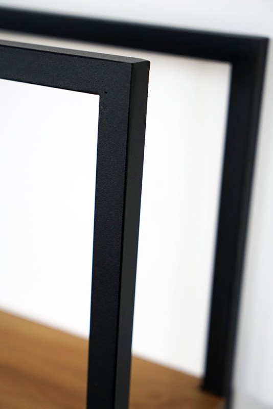 Rechteckiges Wandregal aus Holz und Metall 30 x 35 cm - Strip