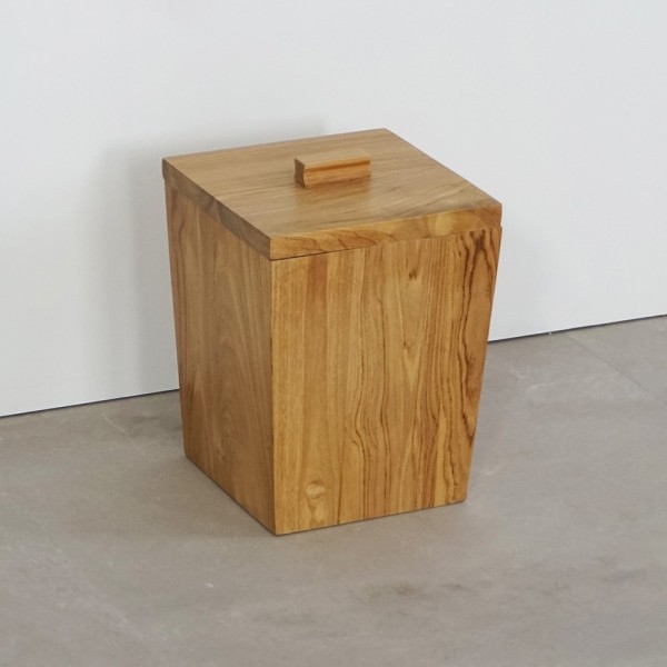 Mülleimer aus Teakholz