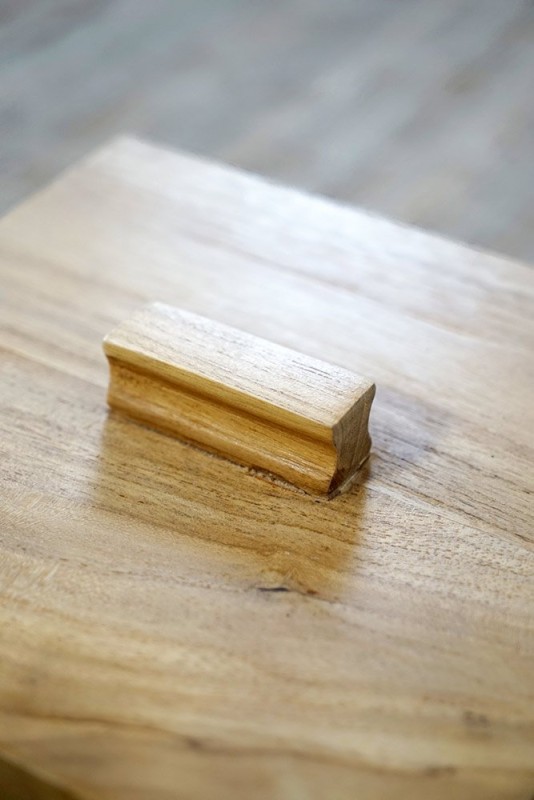 Mülleimer aus Teakholz