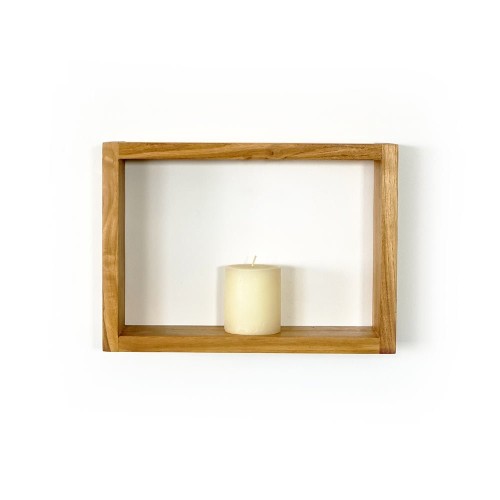 Wandregal aus Teakholz 25 x 35 cm