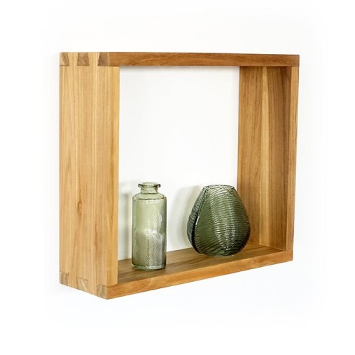 Rechteckige Holzkiste 40 cm