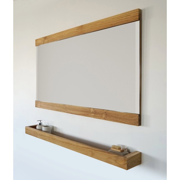Rechteckiger Spiegel 140 cm Doppelrahmen aus Holz