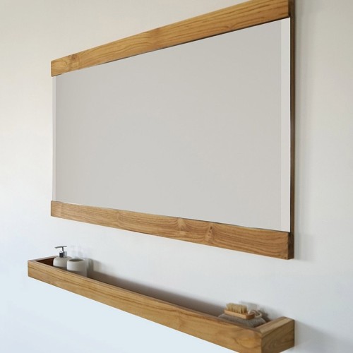 Rechteckiger Spiegel 140 cm Doppelrahmen aus Holz