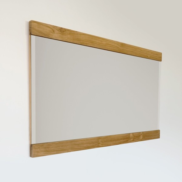 Rechteckiger Spiegel 140 cm Doppelrahmen aus Holz