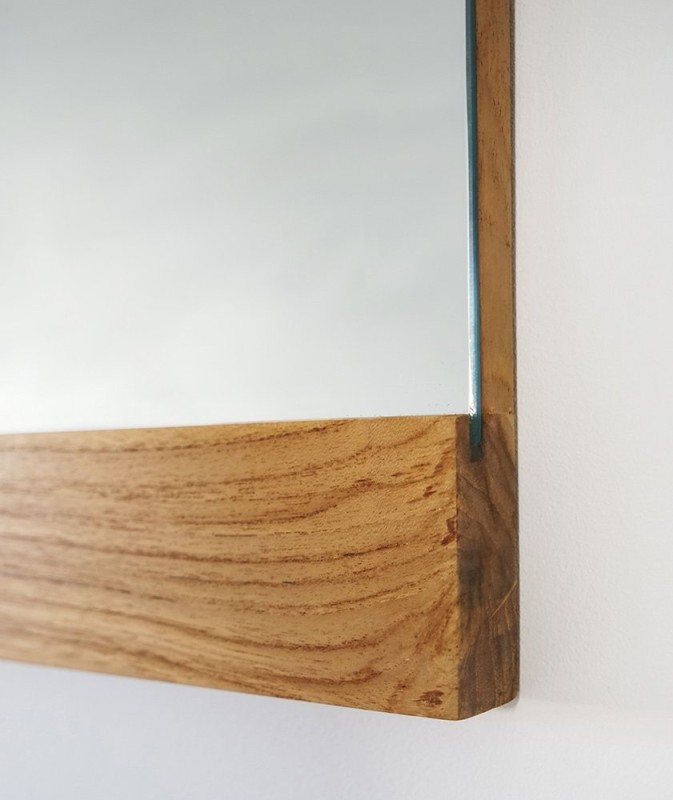 Rechteckiger Spiegel 140 cm Doppelrahmen aus Holz