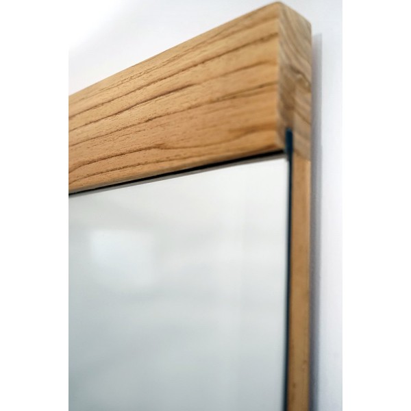 Rechteckiger Spiegel 140 cm Doppelrahmen aus Holz