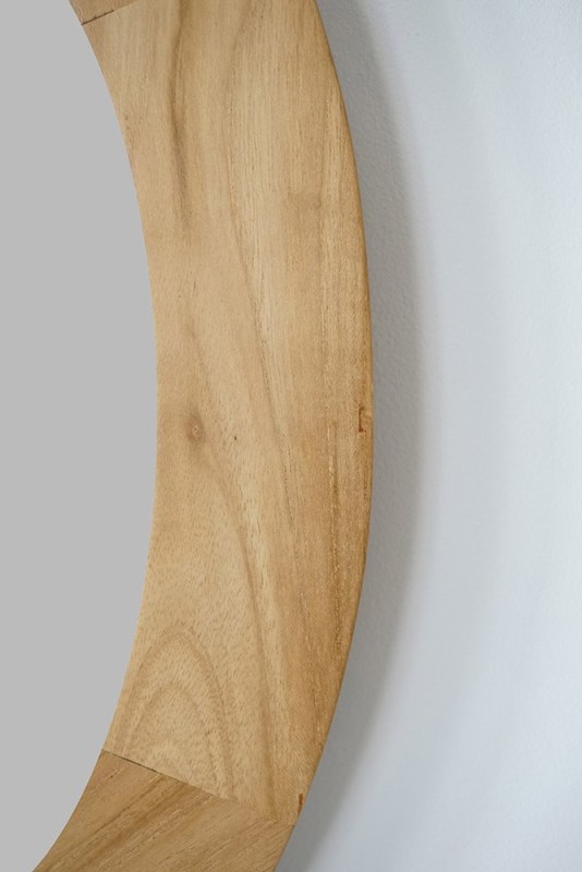 Runder Spiegel 60 cm mit Holzrahmen