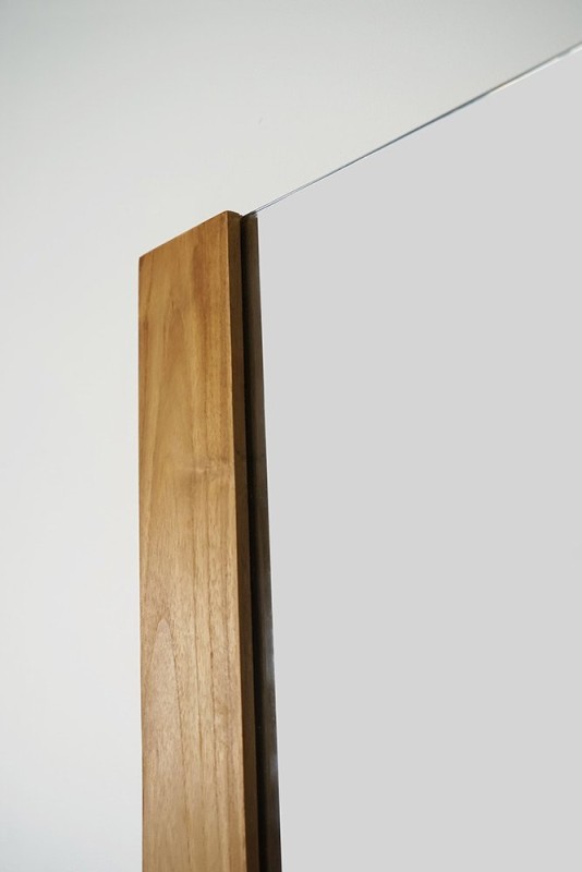 Rechteckiger Spiegel 80 cm mit L-förmigem Rahmen