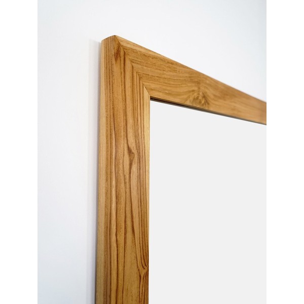 Spiegel Rechteckig 80 cm Rahmen aus massivem Teakholz