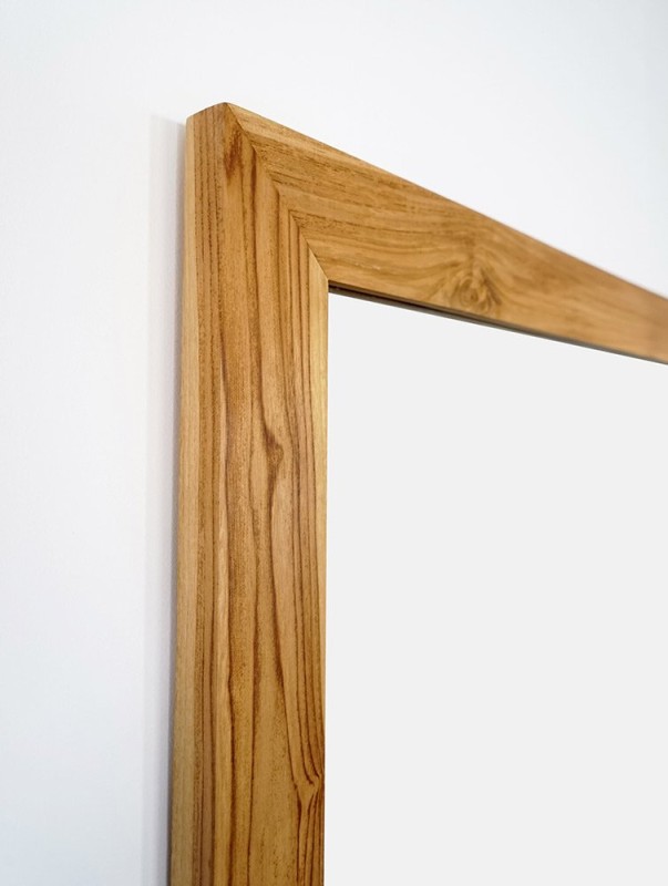 Spiegel Rechteckig 80 cm Rahmen aus massivem Teakholz