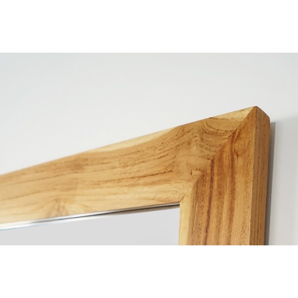 Spiegel Rechteckig 80 cm Rahmen aus massivem Teakholz