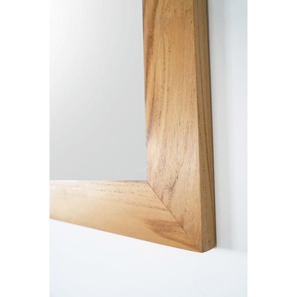 Spiegel Rechteckig 80 cm Rahmen aus massivem Teakholz