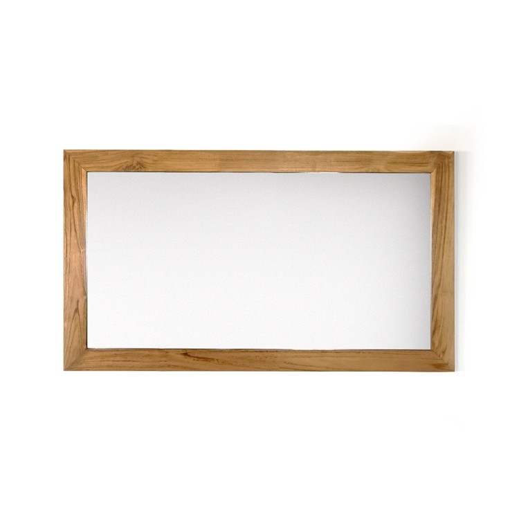 Spiegel Rechteckig 120 cm Rahmen aus massivem Teakholz