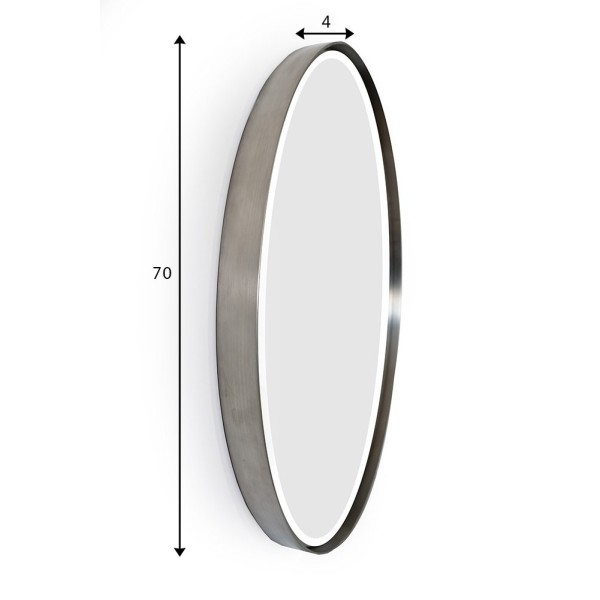 Runder Spiegel 70 cm mit Metallrahmen