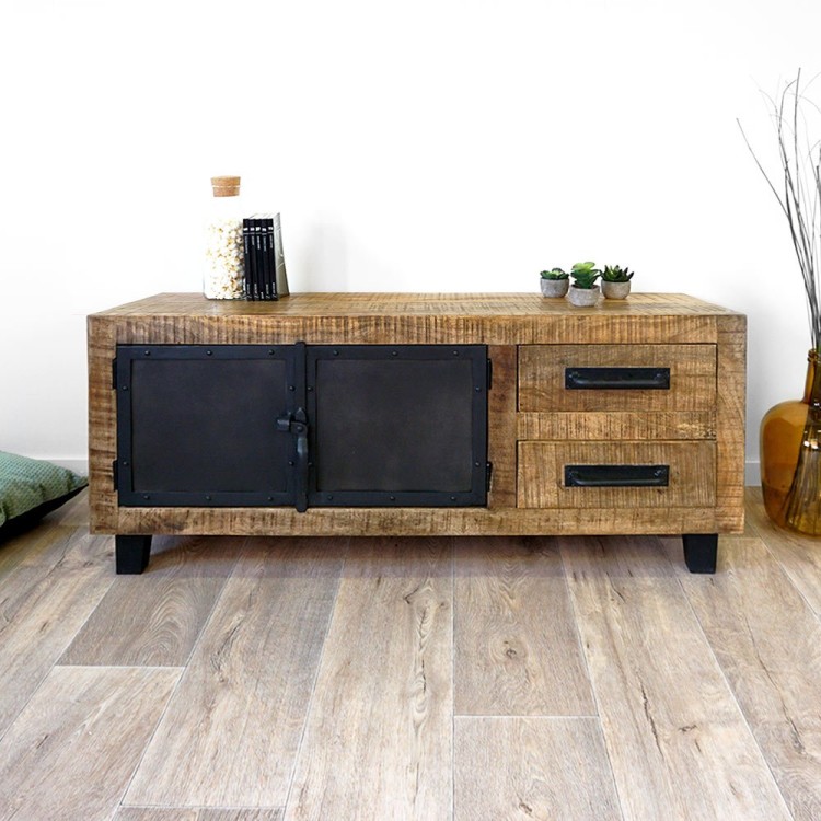 TV-Möbel aus Holz & Metall BROOKLYN 115 cm
