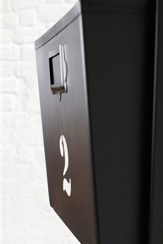 Industrieller Zeitschriftenständer schwarz