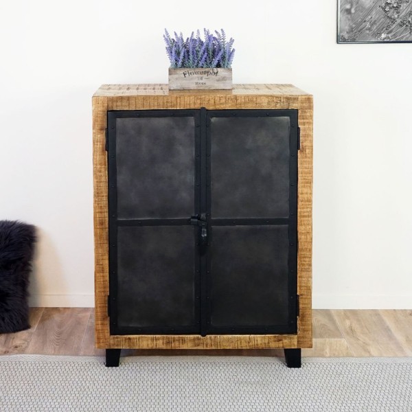 Industrielles Sideboard aus Holz und Metall Brooklyn